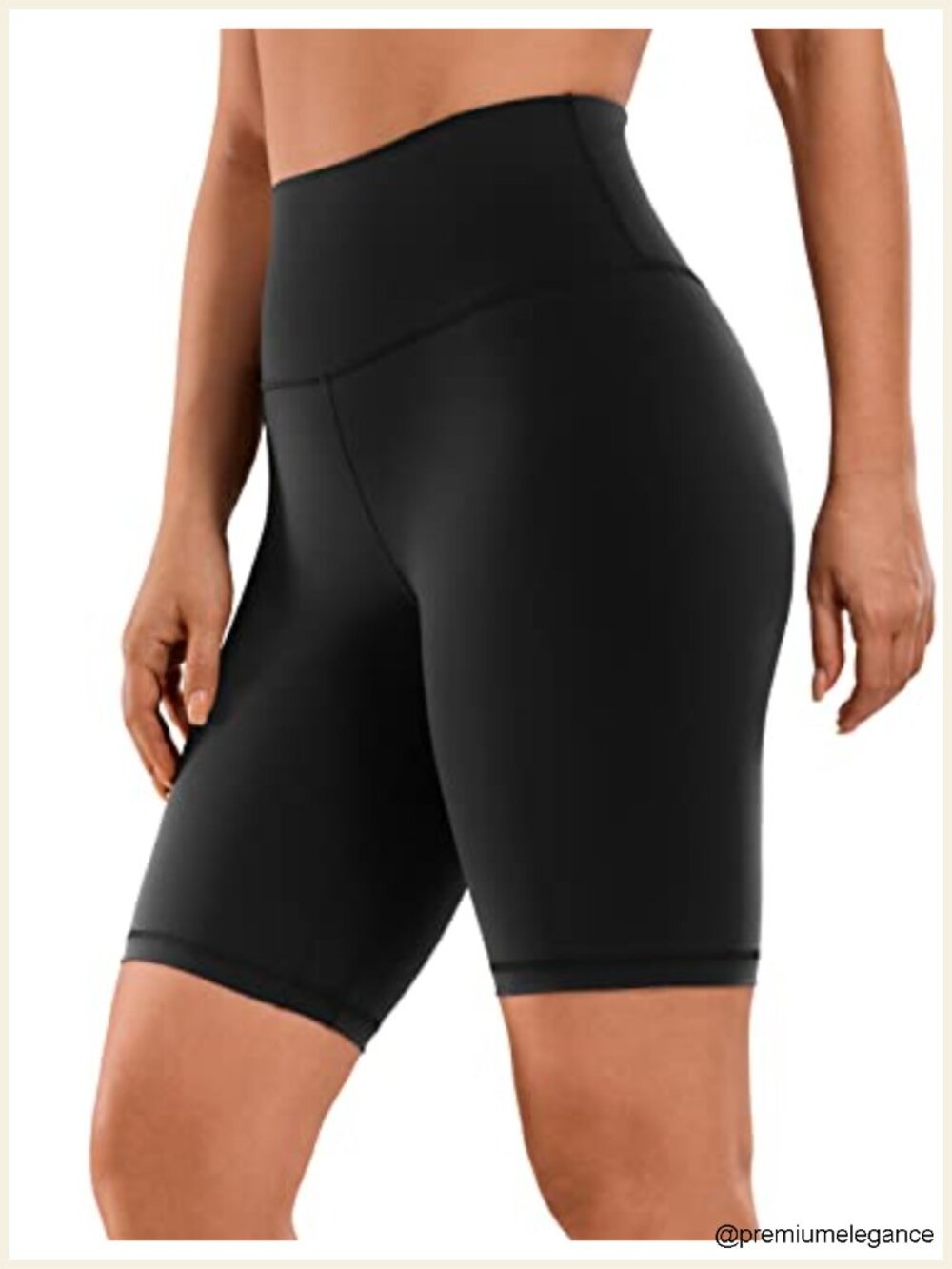 High Rise Biker Shorts 8" Inseam with Hidden Pocket Buttery Soft Naked Feeling